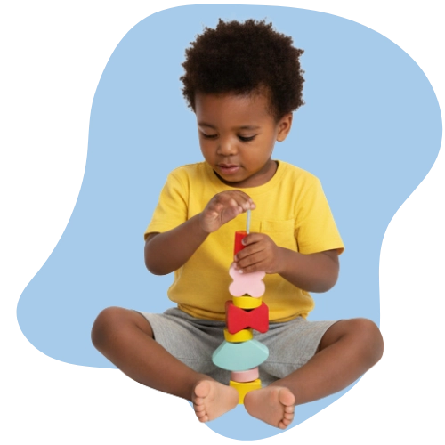 Large soft EVA foam lacing beads designed as first beads for toddlers