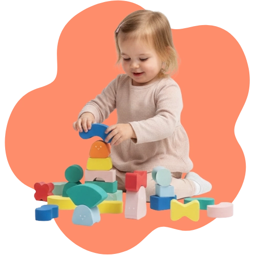 Foam stacking blocks supporting motor skills and logical thinking