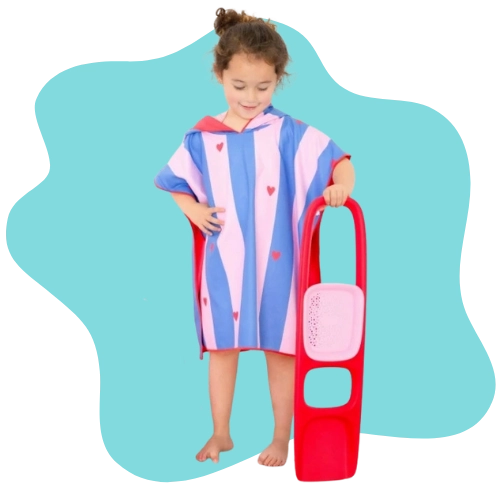 Poncho folded neatly in a bag for easy packing, carrying, and storage