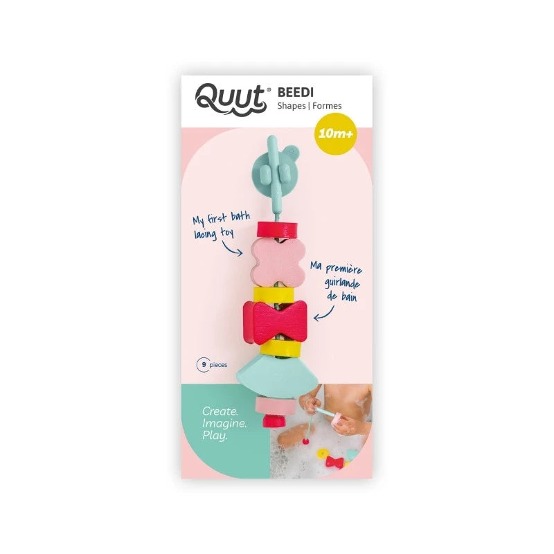 Colorful Beedi Shapes floating foam beads with lacing cord for early learning