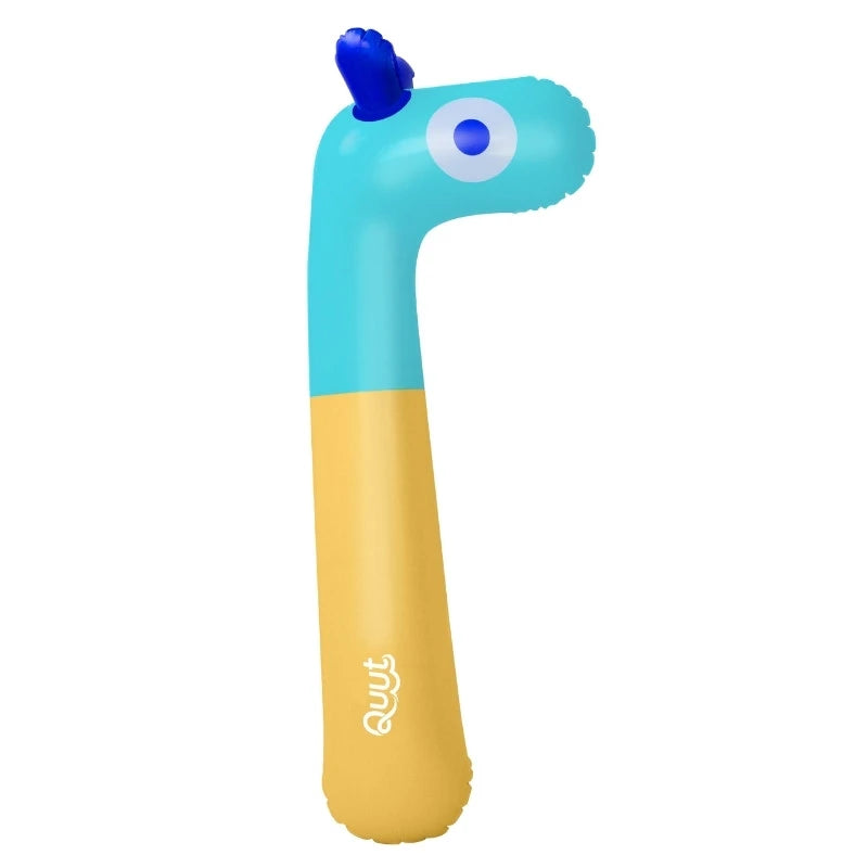 Close-up of Noodle Giraffe inflatable showing durable vinyl and fun design