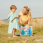 Quut Beach Bag Set Ocean + Road Blue Play Towel