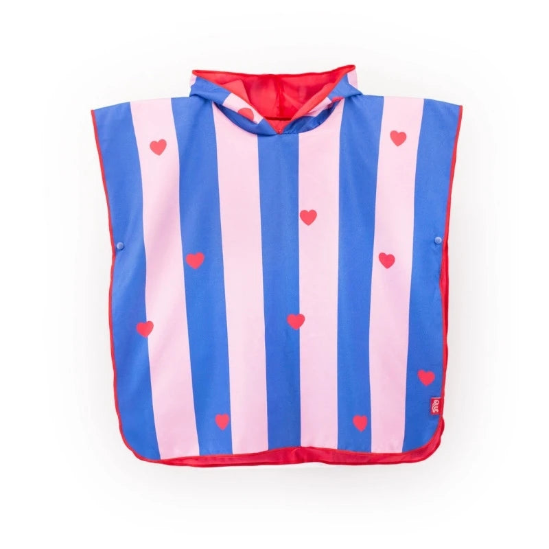 Cherry-red lightweight kids towel for beach, pool, or travel adventures