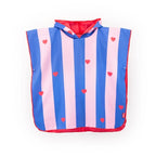Cherry-red lightweight kids towel for beach, pool, or travel adventures