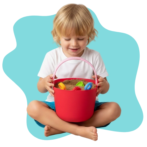Bucki Spill-Proof Design – reduces mess for water and sand play