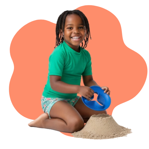 Works with sand, snow, bubbles, clay, and kinetic sand