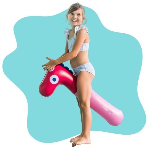 Pool noodle or hobby horse for creative play