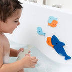 Kids engaging in interactive storytelling with Bath Puzzle Shark set