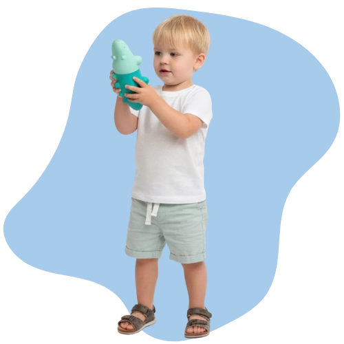 Imaginative bath play that builds creativity and motor skills