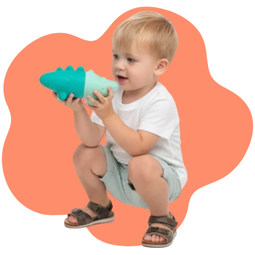 BPA-free, mold-resistant silicone bath toy for safe water play