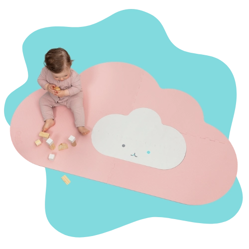 Waterproof closed-cell foam baby playmat that is easy to clean