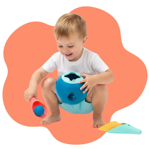 All-in-one beach play set with Mini Ballo, Cuppi, and heart sand shaper