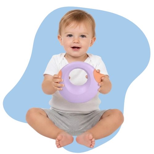 Child developing coordination while playing with Cana watering can