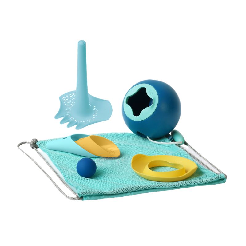 One image featuring both Mini Ballo and Triplet sand play toys together