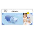 Close-up of Squeezi Hippo showing mold-resistant, flexible silicone design